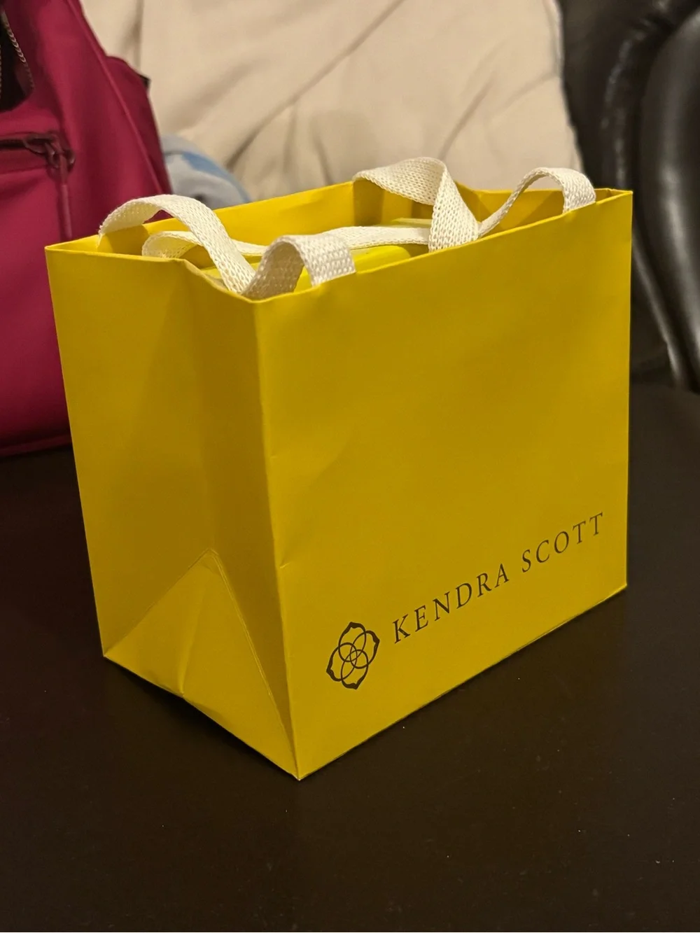 Kendra Scott Yellow Gift Box, Yellow Gift Bag, and Grey Pouch Gifting Set of 3